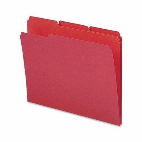 Sparco File Folder, Ltr, 11PT, 1/3&#034; Exp, 100/BX, Red (SPRSP21272)