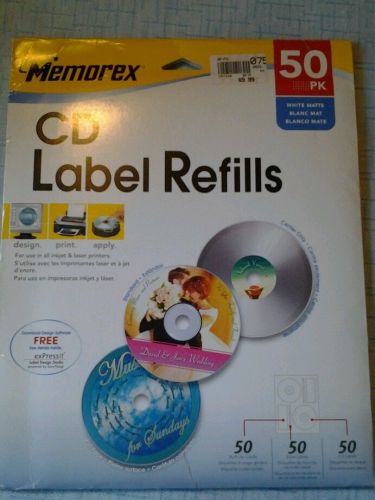 Memorex CD/DVD White Matte Labels 32020403 Labels