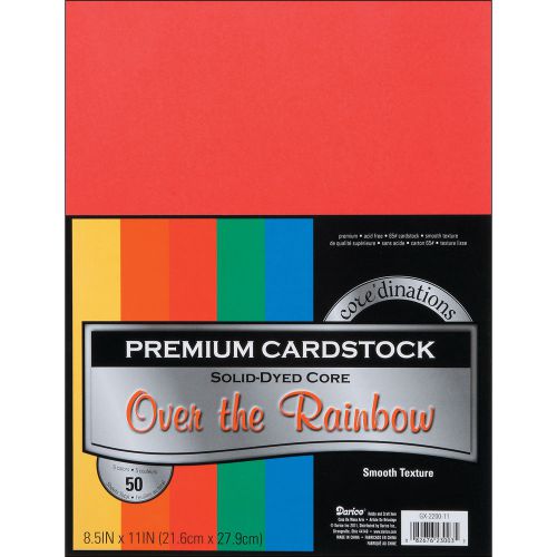 Darice Core-dinations Value Pack Cardstock 8-1/2-in x 11-in 50/Pkg GX220011