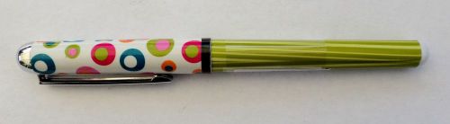 Retro dots lime green FABULOUS PEN Black ballpoint ball point Ganz writing