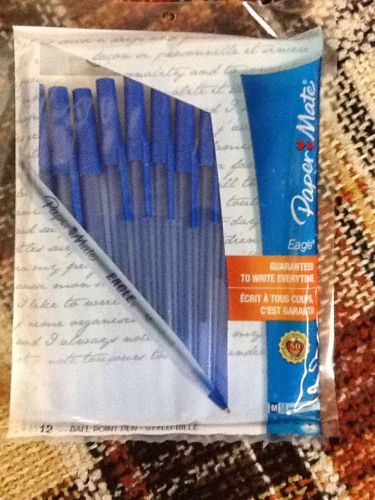 Sanford Paper Mate Eagle Ball Point Medium 12 Count Blue