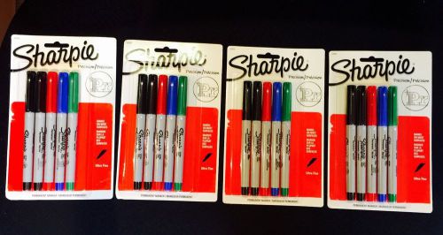 Sharpie precision ultra fine point permanent markers - 4 pks of 5ct each -37675 for sale