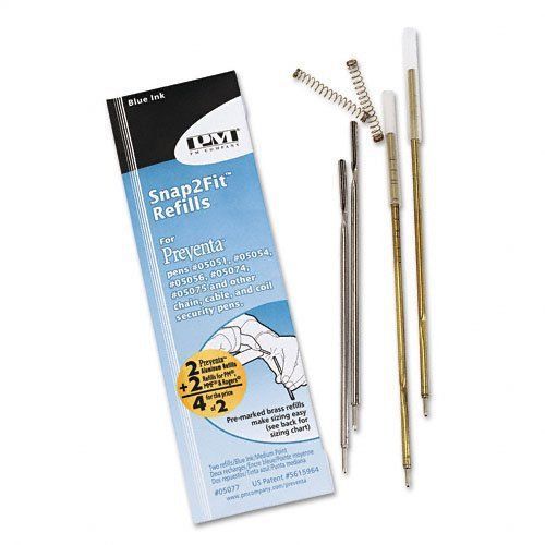 Pm Aluminum Counter Pen Refill - Medium Point - Blue - 2 / Pack (PMC05077)