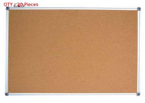 20X BRAND NEW COMMERCIAL 450X600 MM SINGLE SIDE ALUMINUM FRAME CORK BOARD