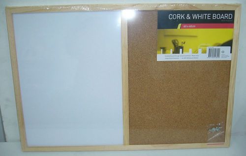 * BRAND NEW * WHITEBOARD CORKBOARD COMBO ** 60CM X 40CM **