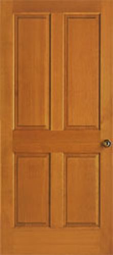 4 Panel Raised Clear Stain Grade Hemlock Solid Core Interior Wood Doors Door