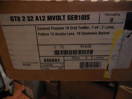 Lithonia Lighting GT8232A12 Grid Troffer T8 Ballast General Purpose 4 feet NIB