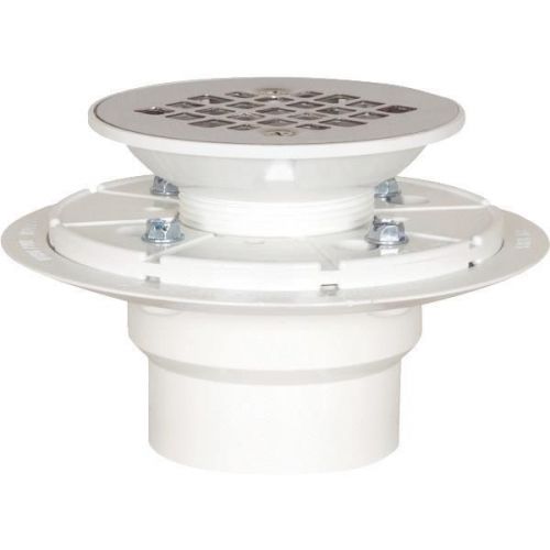 PVC Pan Shower Drain Stainless Steel Strainer-SOLV PVC SHOWER DRAIN