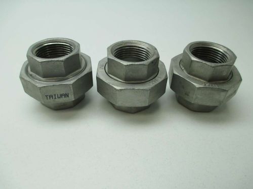 Lot 3 new tc 1-150 stainless steel union 1 in npt d394997 for sale