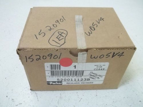 PARKER 520011123B 4-AY 2-POS SOL/SPR RET VALVE *NEW IN A BOX*