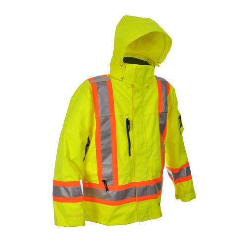New viking professional thor 300d rip stop safety jacket fluorescent green xxl for sale