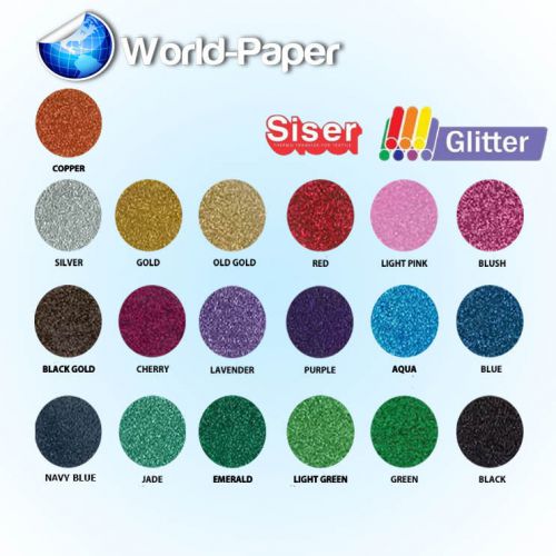 Glitter heat transfer vinyl for apparel 20 &#034;x 1 yd for sale