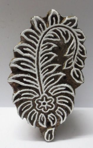 Indian wooden hand carved textile printing fabric block pottery stamp unique 10 for sale