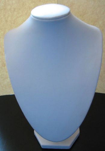 Necklace Display Leatherette Bust - 9x7 Inches - White