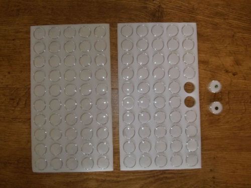 2 X NEW 50 CLEAR GEM JARS WITH WHITE FOAM IN GEMSTONE STORAGE DISPLAY TRAY LINER