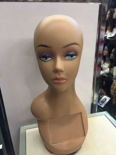 MANNEQUIN HEAD DISPLAY WIG HOLDER PLASTIC PVC 18&#034; TALL Sensational #8