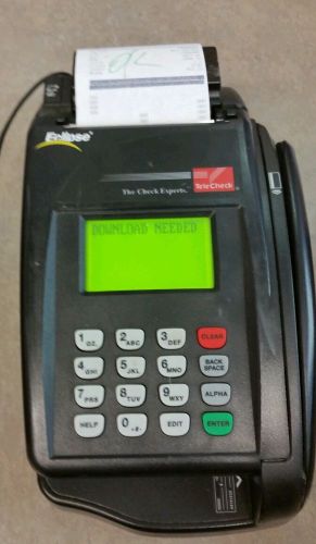 Verifone eclipse quartet credit card/check terminal for sale