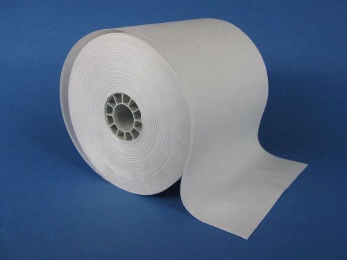 3&#034; (76mm) x 150&#039; White Bond Receipt Paper Rolls - 1 Case / 50 Rolls