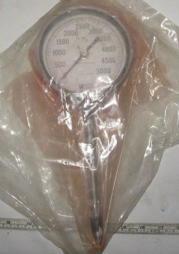 Weksler Instruments – 0 to 5000 PSI 4-1/2&#034; Dia.Hi-Pressure Gauge 0-5000 PSI