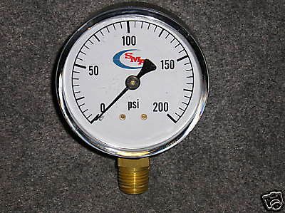 0-200 DRY PRESSURE GAUGE AIR WATER HYDRAULIC