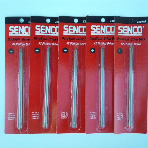 (5) Senco Duraspin EA0140 #2 Phillips Drive Bit for DS275 18V,DS300 24V,DS300 AC