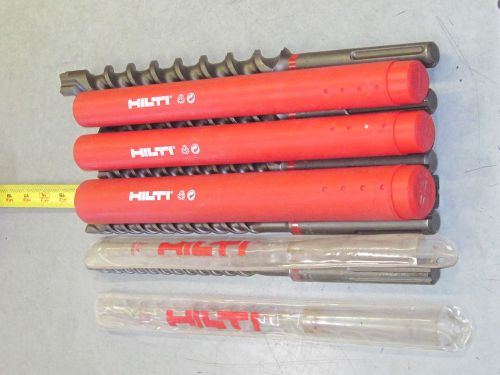 Hilti Hammer Y  Drill Bits 1 1/4&#034;, 1&#034;, 7/8&#034;, 5/8&#034;, 1/2&#034;