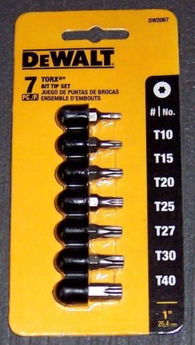 DEWALT DW2067 Torx Insert Bit Set, 7-Piece Set in a Rubber Clip