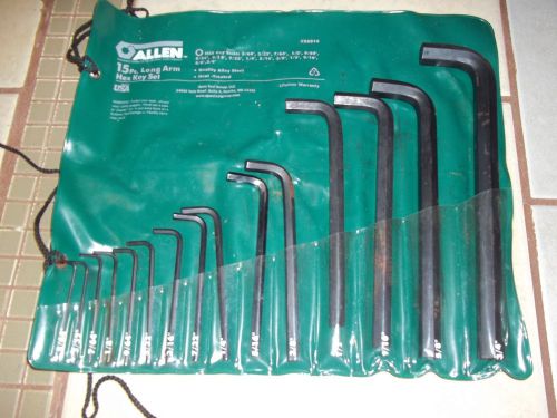 Allen 15 PC. Long Arm Hex Key Set Tools 663L Wrench Set