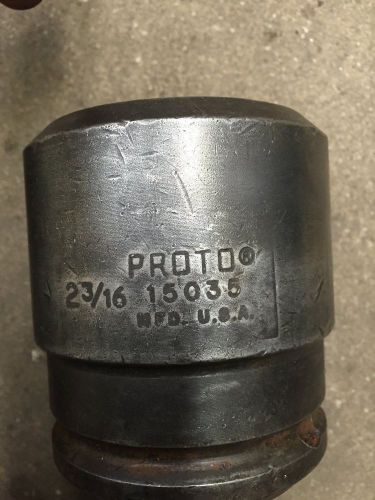 Proto Impact Socket 1 1/2&#034; Drive 2 3/16&#034; 6 Point 15035