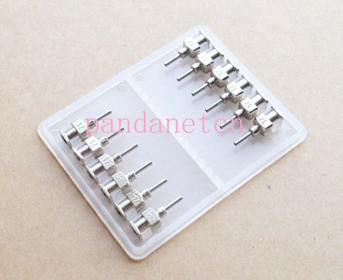 Blunt stainless steel dispensing syringe needle tips 1/4&#034;  17Gauge 12pcs