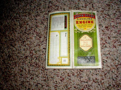 John Deere vintage engine  and pumpjack brochure original not reproduction