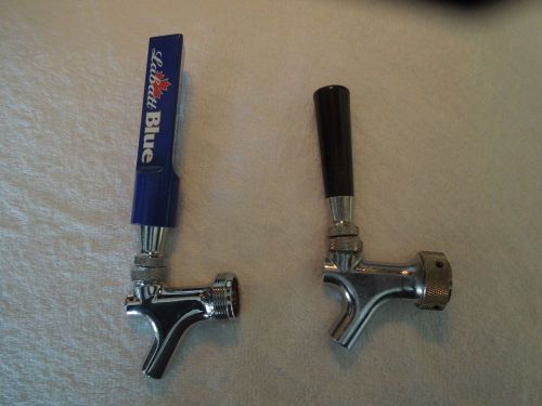 Labatt Chrome Draft Beer Faucet - Keg Tap Kegerator Spout Home brew -  Lot of 2