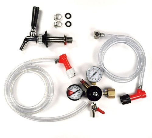 Stainless home brew kegerator kit corney pin lock with Perlick 630ss faucet