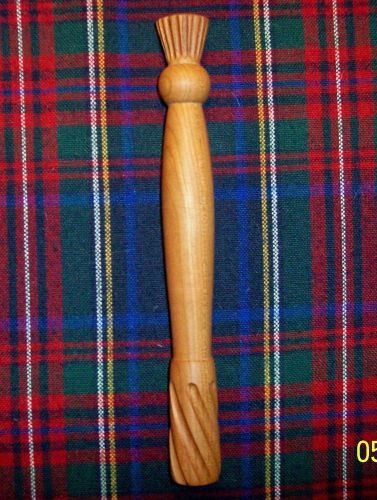 8&#034; scottish thistle drink muddler  cherry kitchen bar tool  by stephen mines for sale