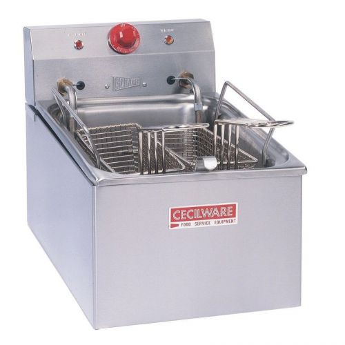 Cecilware Heavy Duty S/S Countertop Electric Deep Fryer 15 lbs Cap NSF EL250