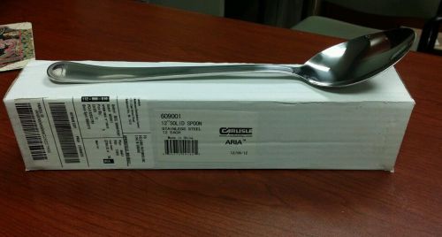 12 - carlisle 609001 aria 12&#034; stainless steel solid serving spoons for sale