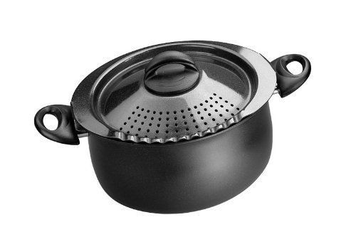 Bialetti Trends Collection 5 Quart Pasta Pot  Black