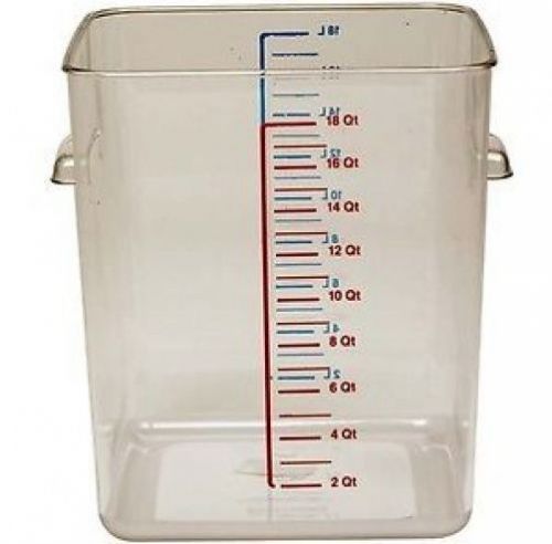 Rubbermaid FG631800CLR 18 qt Polycarbonate Storage Container 11.9&#034; ht