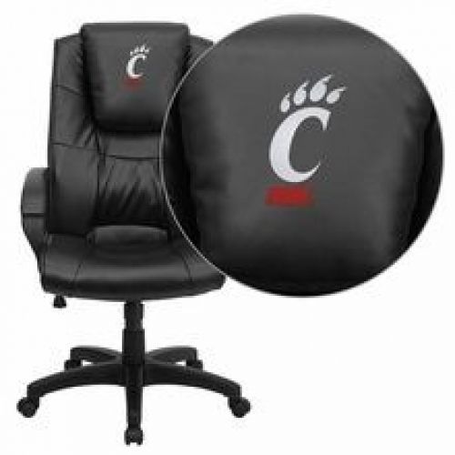 Flash Furniture GO-5301BSPEC-BK-LEA-40031-EMB-GG Cincinnati Bearcats Embroidered