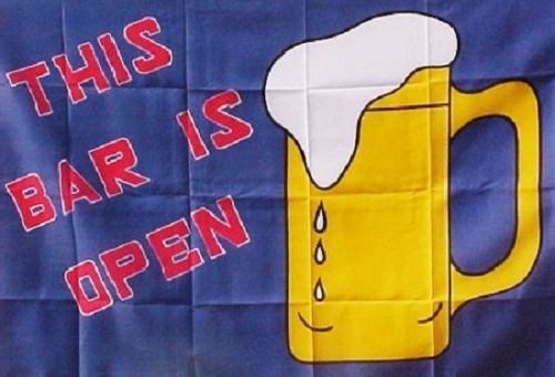 Bar is open flag beer party banner saloon tavern advertising pennant dorm sign for sale