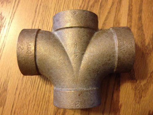 Nibco, 4&#034; brass dwv double tee c x c x c x c for sale