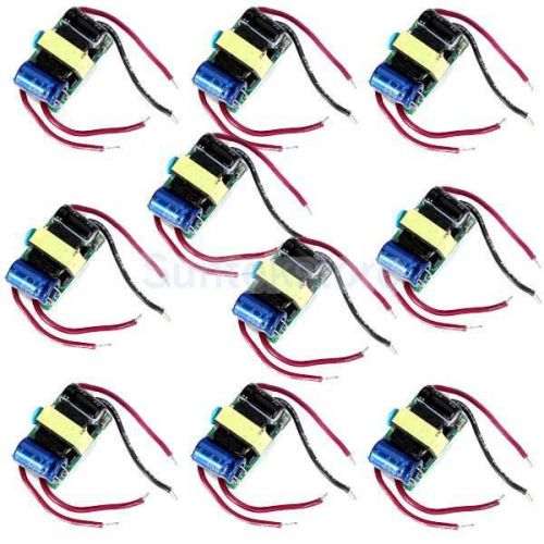 10 xLED Driver 85-265V 1W Constant Voltage Power Supply Transformer 280-300mA