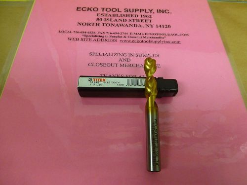 SCREW MACHINE DRILL 13/32&#034; COBALT TIN PARABOLIC 130 SPLIT POINT TITEX NEW $9.65