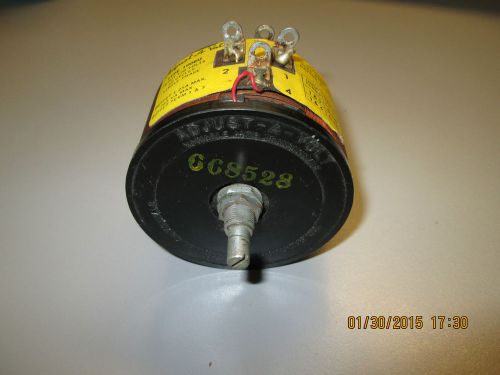 STACO 100BU ADJUST-A-VOLT VARIABLE AUTOTRANSFORMER VARIAC 115 VAC 1.25 AMPS