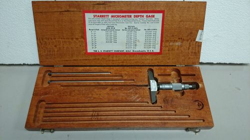 Starrett 445 Micrometer Depth Guage Set