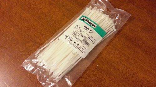 Panduit 9 3/4inch PAN-TY Natural Nylon 6.6 Cable Ties 40lb PLT2.5I-C QTY-100 NEW