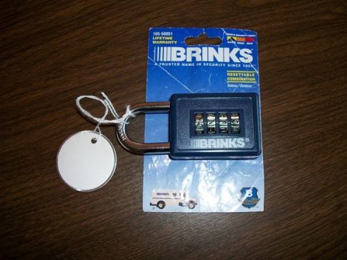 Brinks 4 Dial Resettable Combination Indoor Outdoor Lock Blue Great Condition