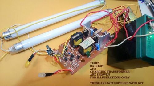 6 volt dc Floroscent Tube lamp driver with low cut &amp; charging indicator diy