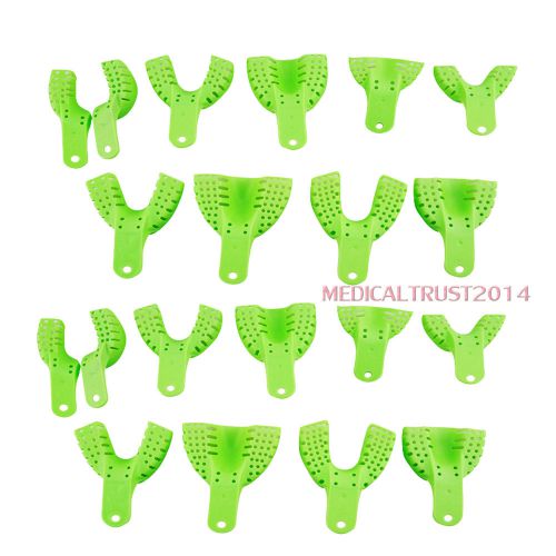 20pcs autoclave oral plastic Dental Impression upper lower Trays Dental Central