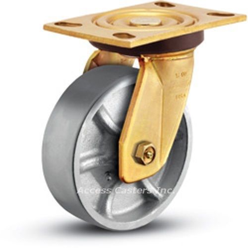 5OS1-2 Bassick Honcho Swivel Plate Caster, 5&#034; x 2&#034; Steel Wheel, 1750 lb Capacity